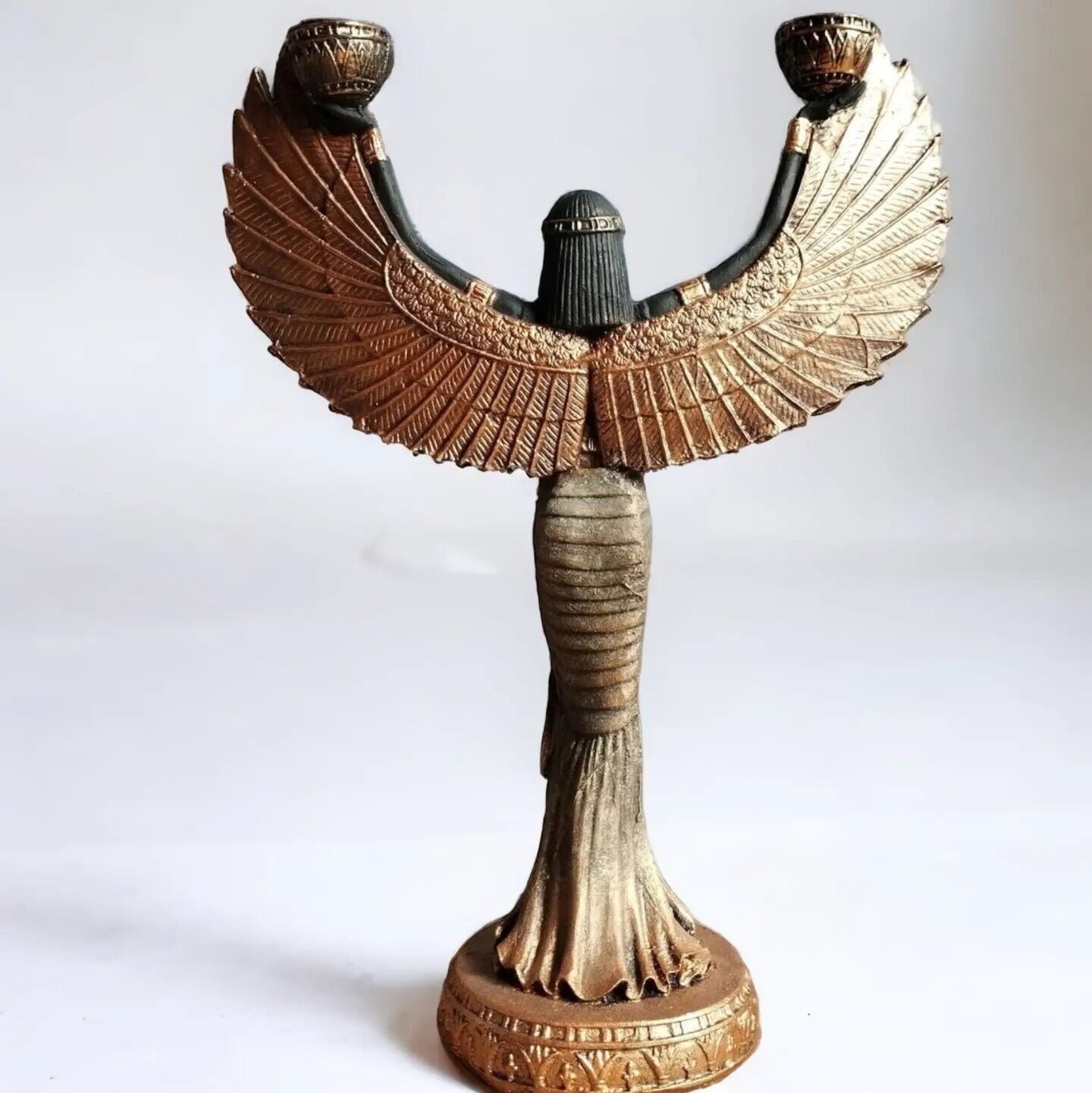 Egyptian Isis Goddess Statue Resin Candlestick