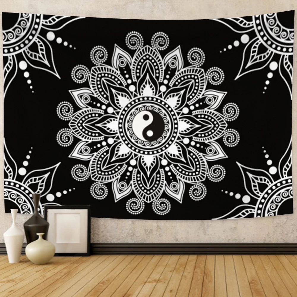 Astrology Sun Moon Mandala Tapestry