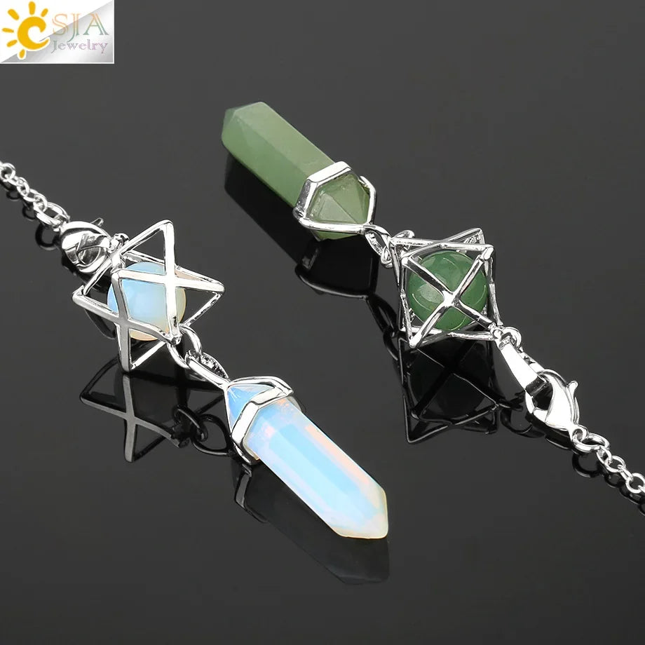 Natural Stones Hexagonal Pendulum