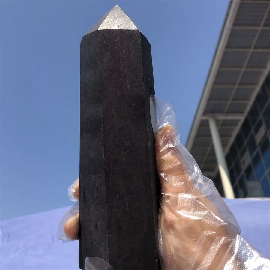 Shungite Natural Stone Crystals Point towers