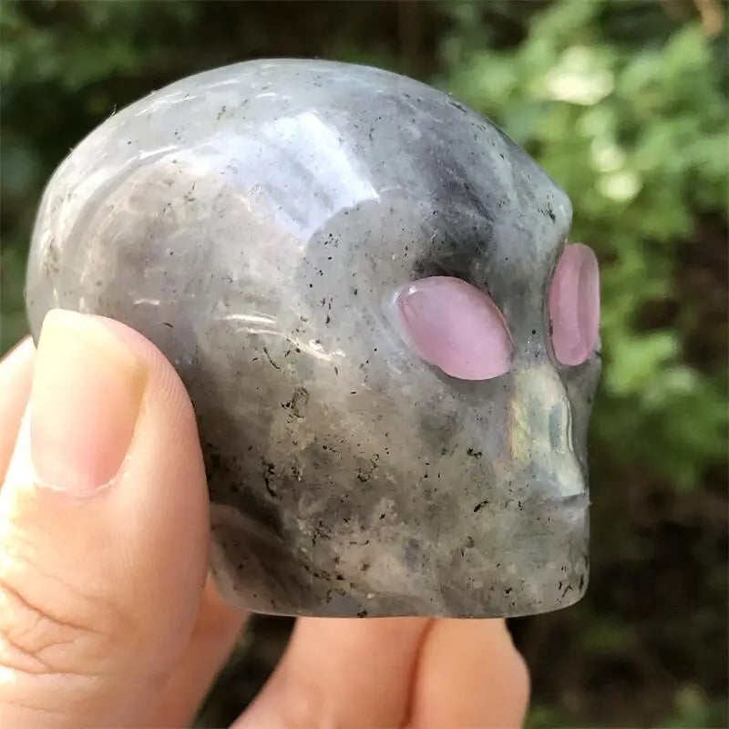 Natural Labradorite Alien Skulls Carved Crystal