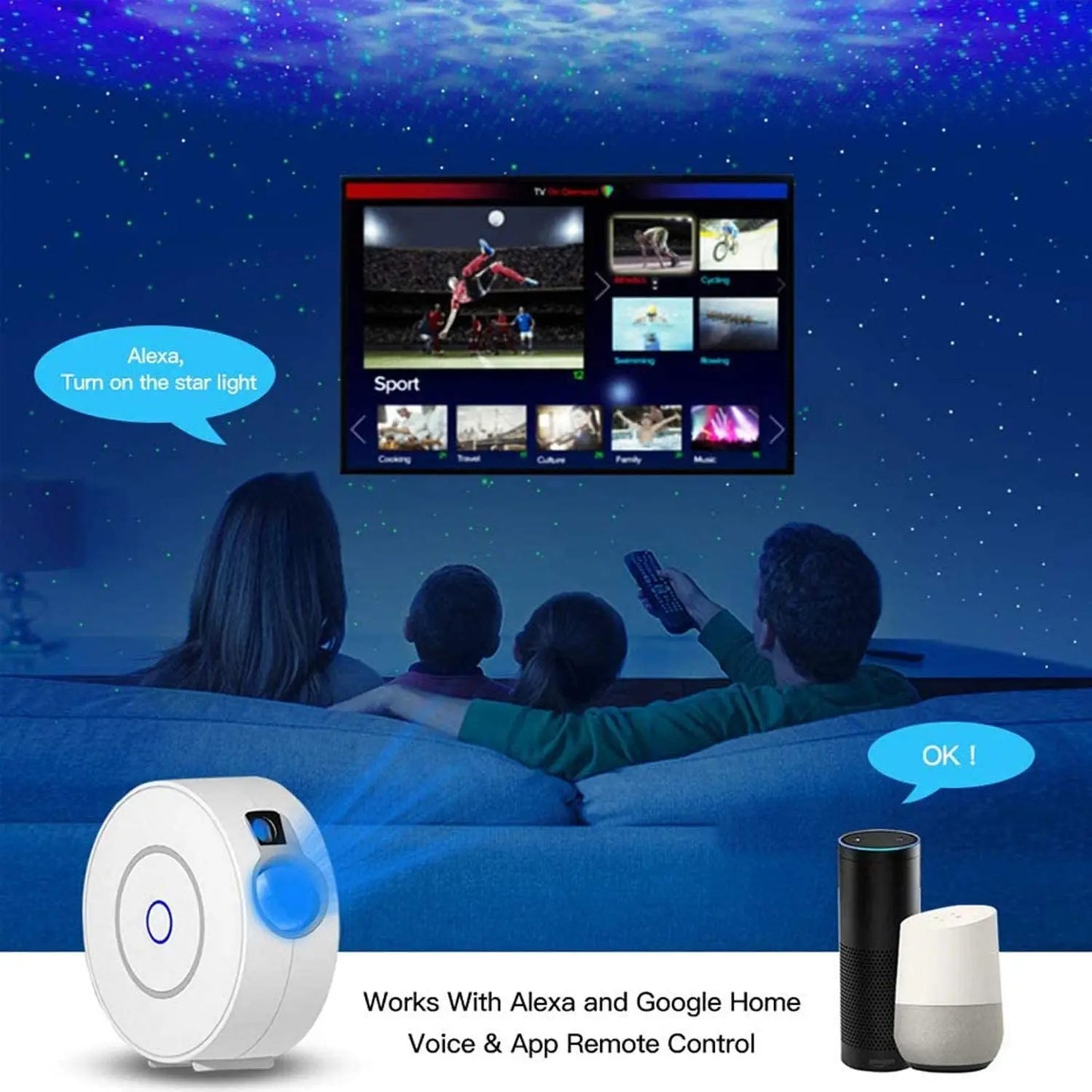 Tuya WiFi Smart Aurora Galaxy Star Projector