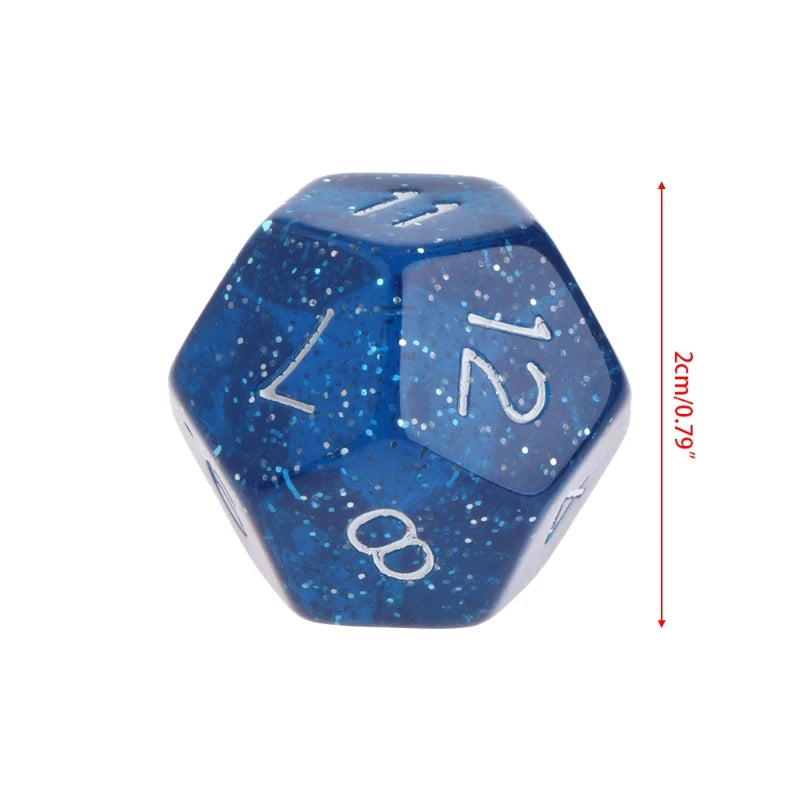 3pcs Multicolor Dice 12 Sided Resin Dice