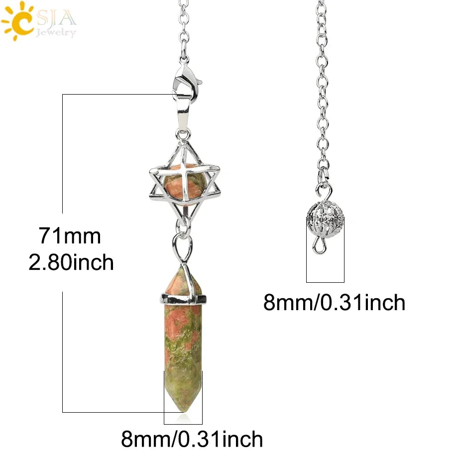 Natural Stones Hexagonal Pendulum